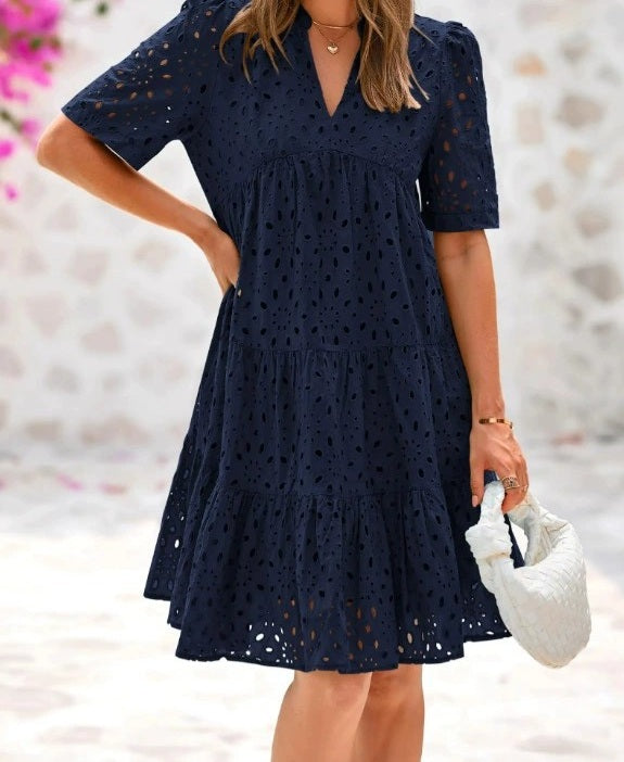 Vera | Lace Ruffle Summer Dress