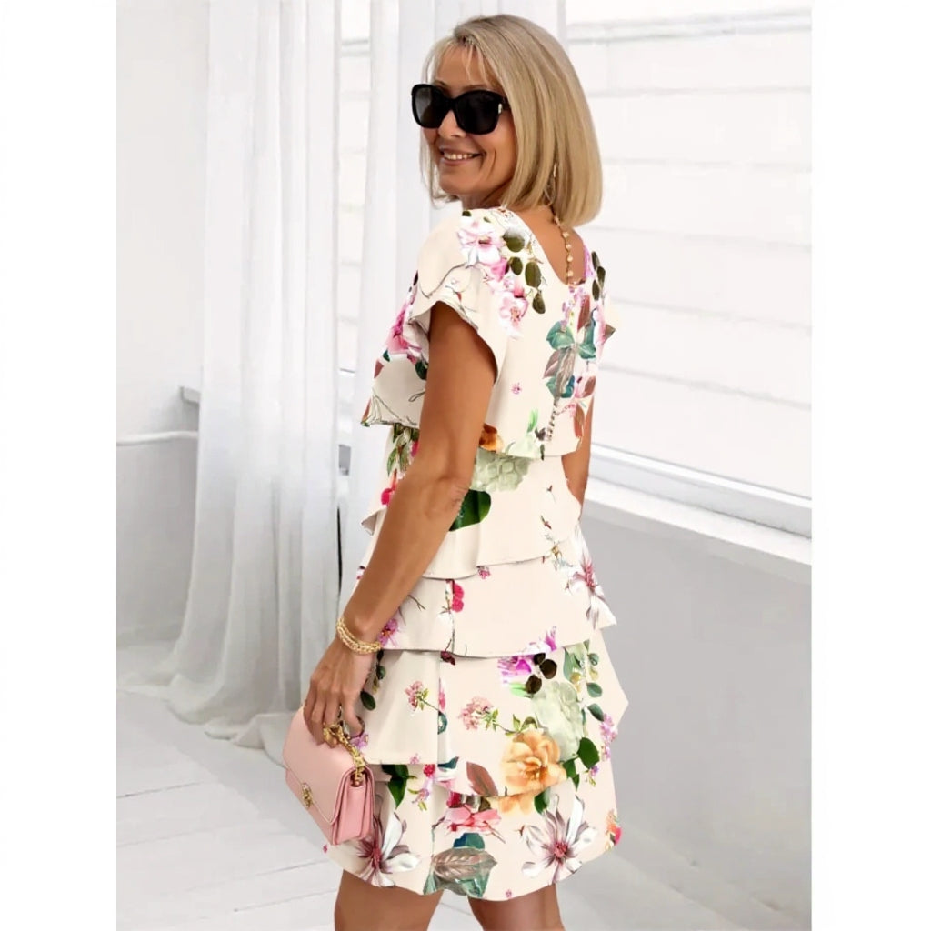 Helena | Elegant Comfort Ruffle Dress