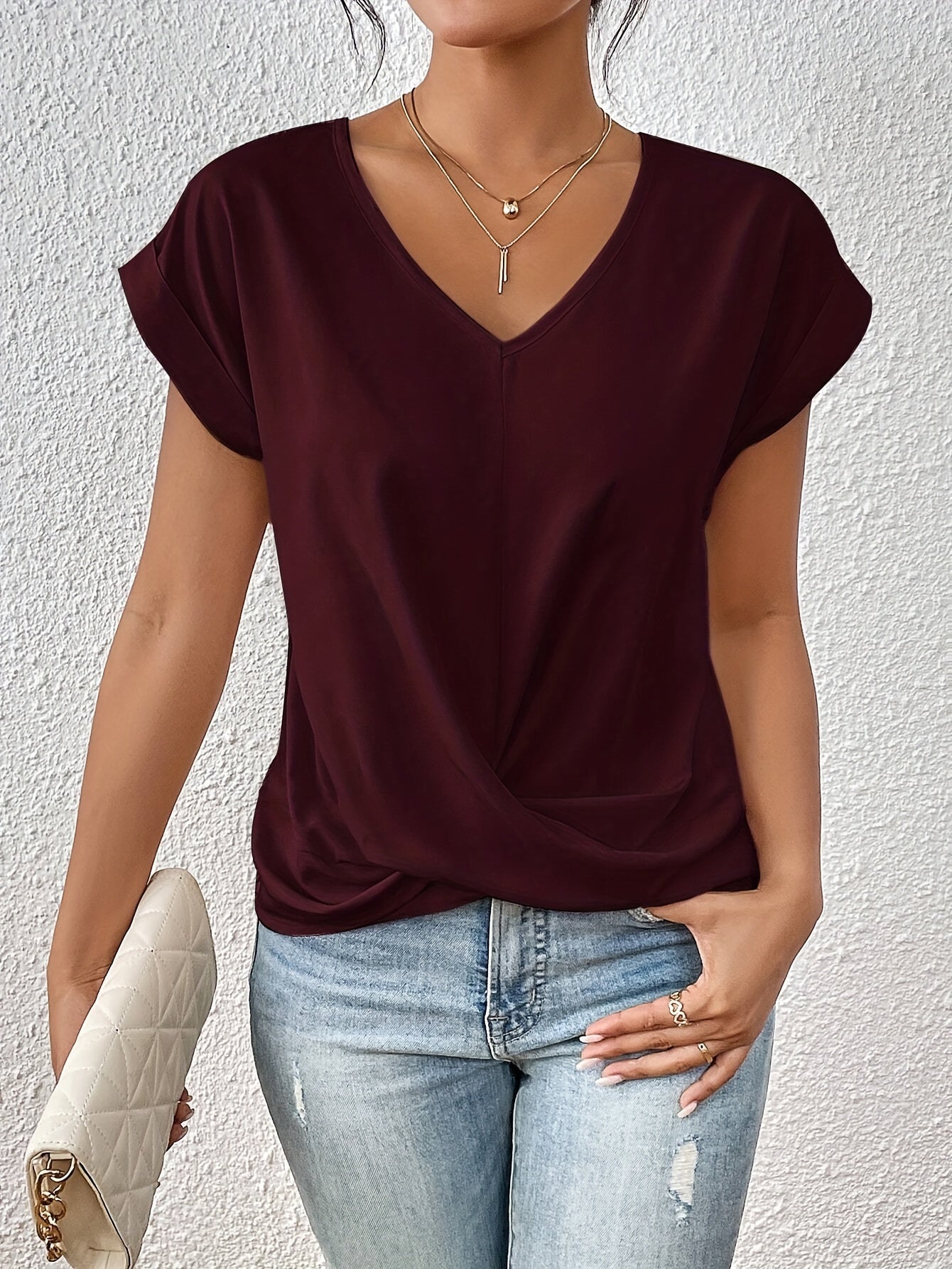 Zoe | Sweetheart Neckline Casual T-Shirt