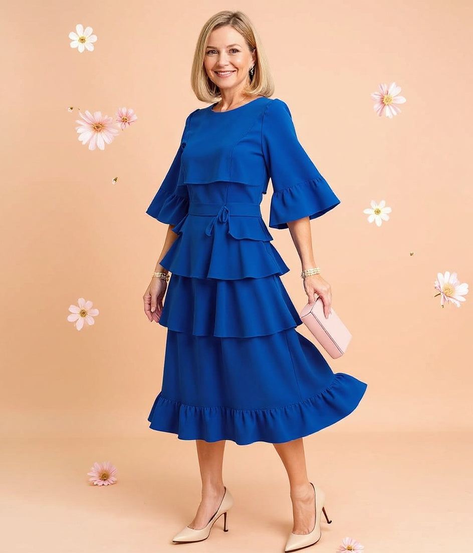 Patricia | Elegant Comfort Ruffle Dress