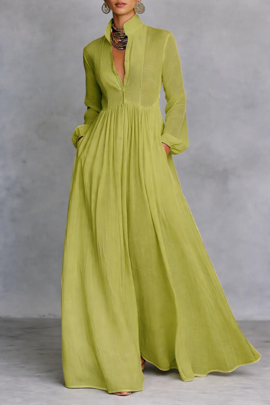 Sara | Flowing Button-Front Maxi Dress