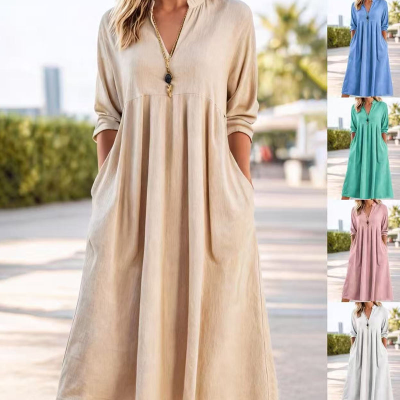 Livia | Casual Midi Dress with Pockets