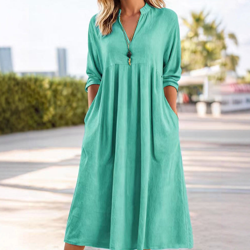 Livia | Casual Midi Dress with Pockets