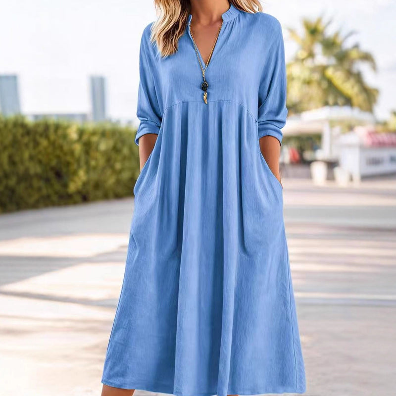 Livia | Casual Midi Dress with Pockets