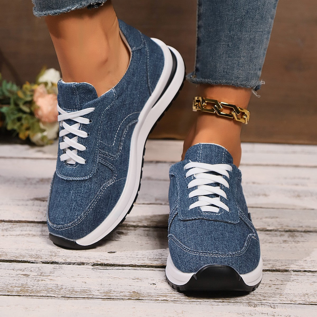 Alina | Sports Denim Shoes