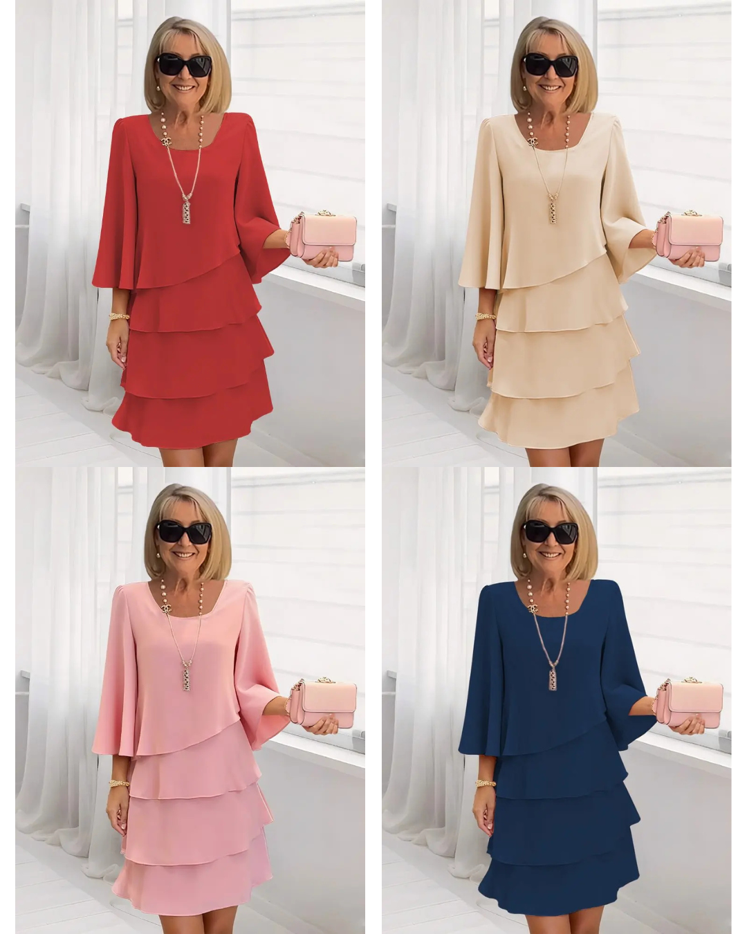 Catherine | Elegant Comfort Ruffle Dress