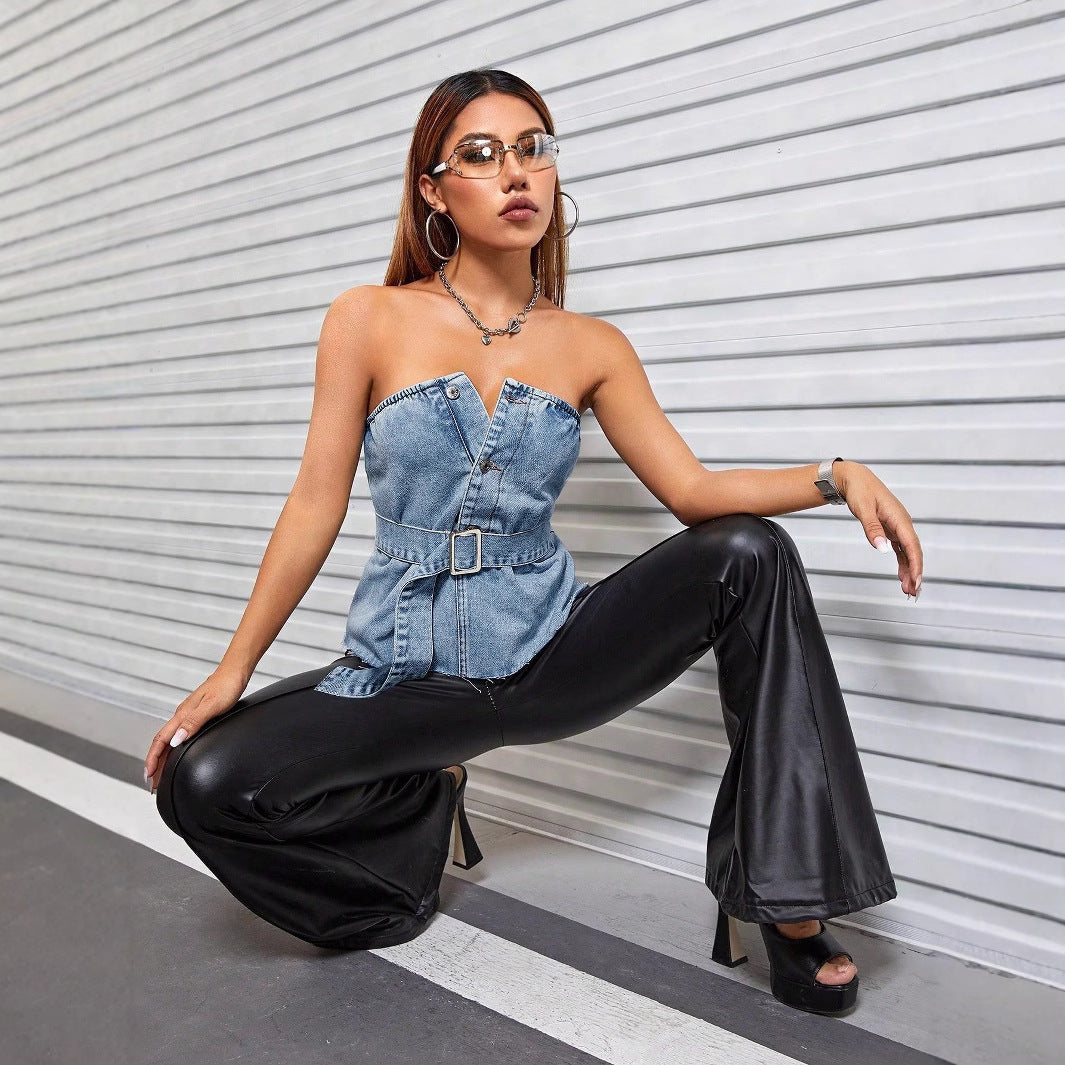 Naomi | Denim Top