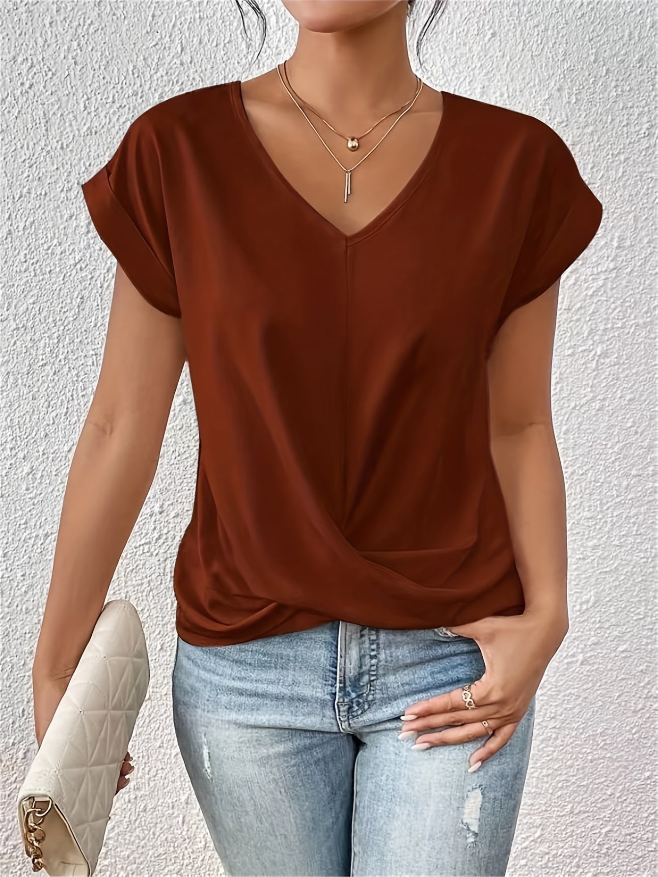 Zoe | Sweetheart Neckline Casual T-Shirt