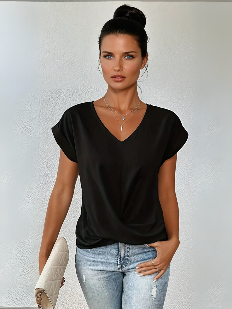 Zoe | Sweetheart Neckline Casual T-Shirt