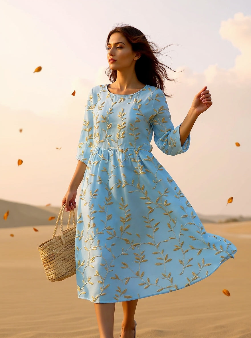 Jade | Elegant Floral Dress