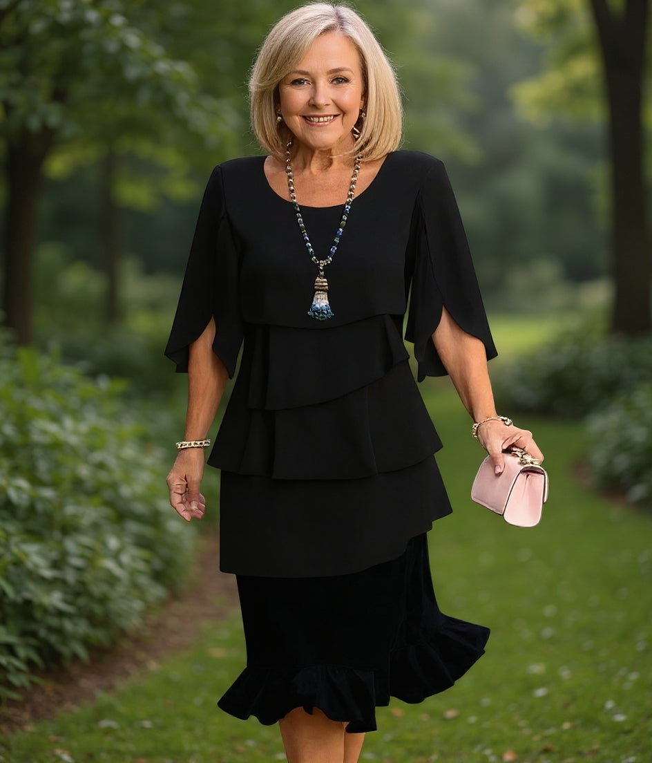 Patricia | Elegant Comfort Ruffle Dress
