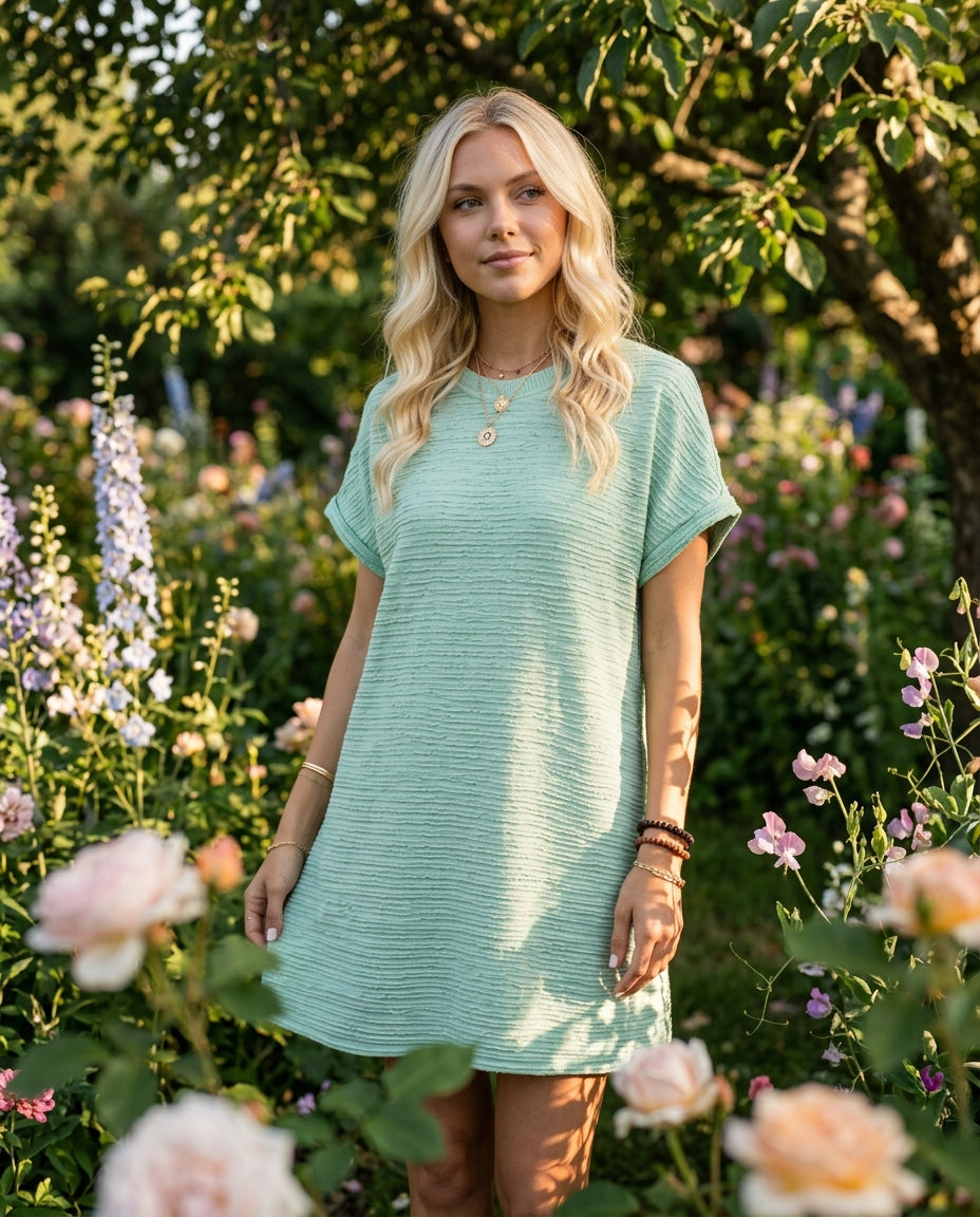 Eva | Casual Minimalist Round Neck Summer Dress