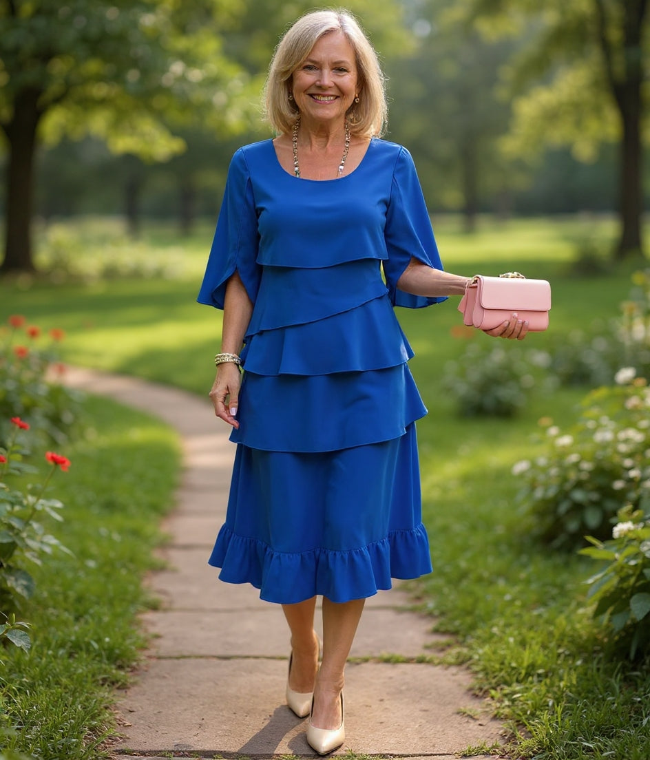 Patricia | Elegant Comfort Ruffle Dress