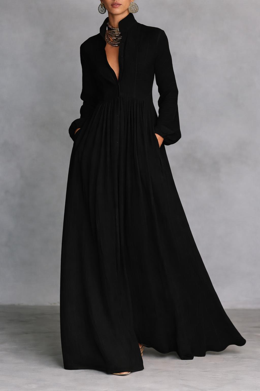 Sara | Flowing Button-Front Maxi Dress