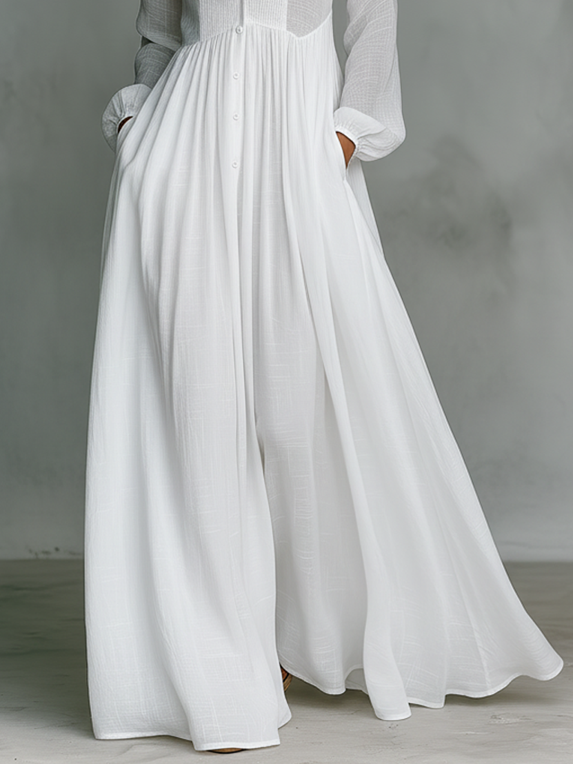 Sara | Flowing Button-Front Maxi Dress