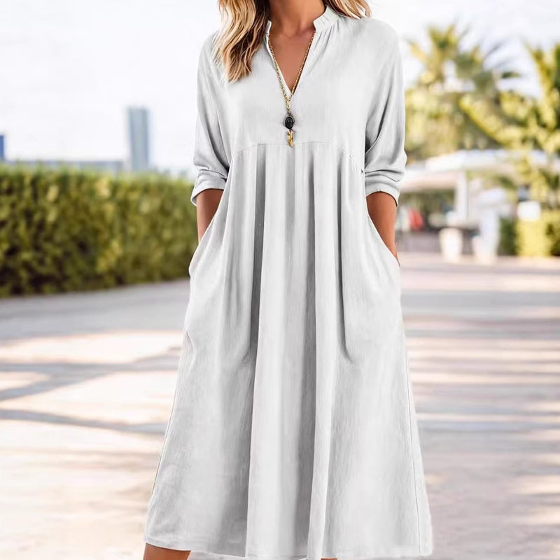 Livia | Casual Midi Dress with Pockets