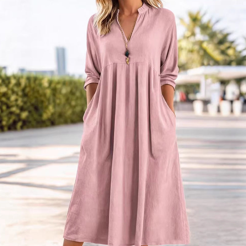 Livia | Casual Midi Dress with Pockets